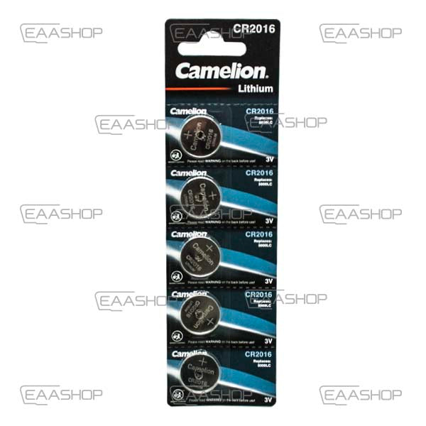 Pack 5 Pilas De Boton De Litio Cr2016