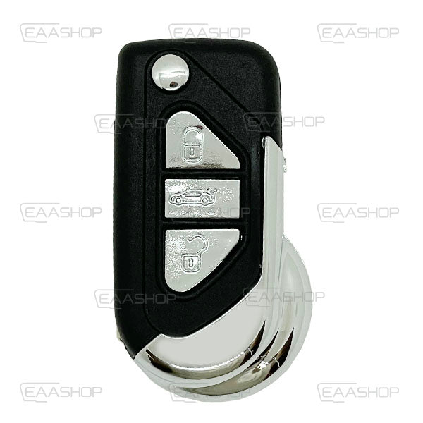 Folding Remote Control Shell Citroen Peugeot 3 Button - Va2 Profile