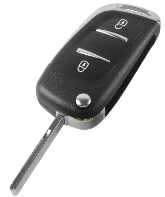 Coque de télécommande pliable convertible PSA à 2 boutons - Profil Hu83