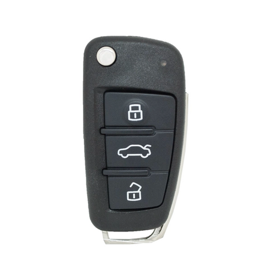 Folding Remote Control Shell Audi 3 Button  - Hu66 Profile