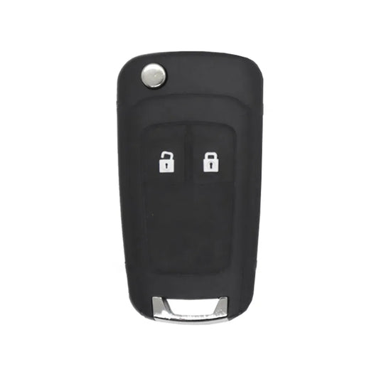 Folding Remote Control Shell Chevrolet 2 Button  - Hu100 Profile
