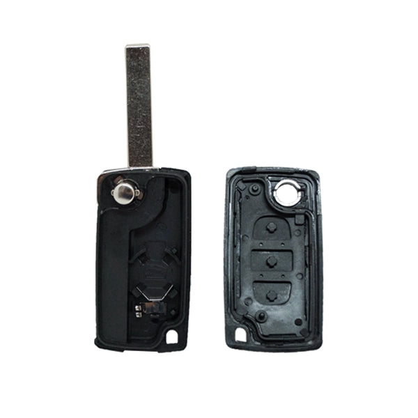 Caixa de controle remoto dobrável 3 botões Citroen Peugeot Fiat Psa - perfil Hu83
