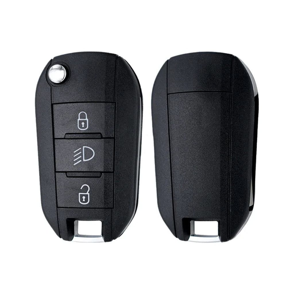 Guscio di Comando Pieghevole 3 pulsanti Peugeot pulsante luce - profilo Hu83
