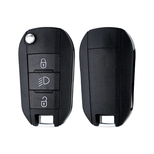 Folding Remote Control Housing Light Button Peugeot 3 Button  - Profile Hu83