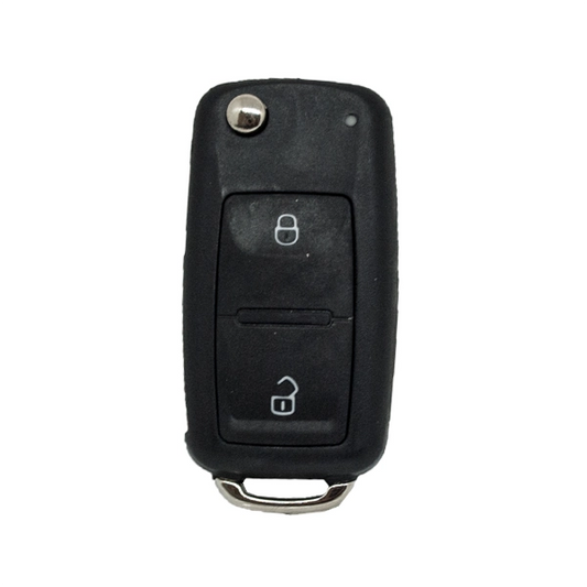 Folding Remote Control Shell Volkswagen 2 Button - Hu66 Profile