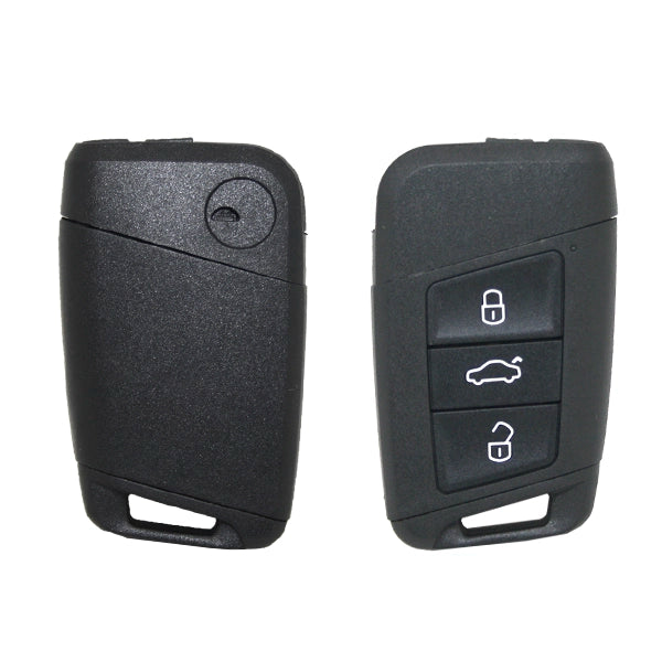 Guscio di Comando Keyless 3 Pulsanti Volkswagen - Profilo Hu162