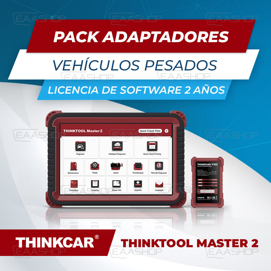 Pack d'adaptateurs pour véhicules lourds et licence logicielle d'un an pour Thinktool Max / Master X Heavy Duty & 2 Year Software License For Thinktool Master 2