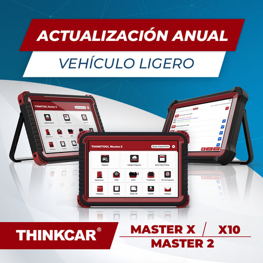 Actualización Anual Vehiculo Ligero Thinktool Master X / X10 / Master 2