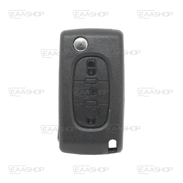 Coque De Télécommande Psa Pliable 3 Boutons Lame Va2 Pile En Circuito