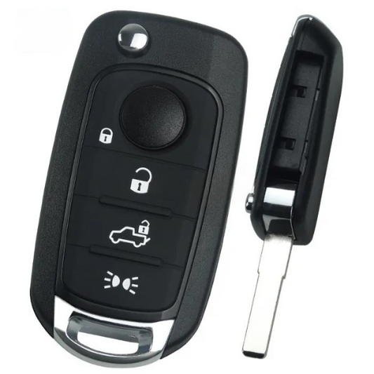 Fiat 4-Button Folding Remote Control Housing - Sip22 Profile