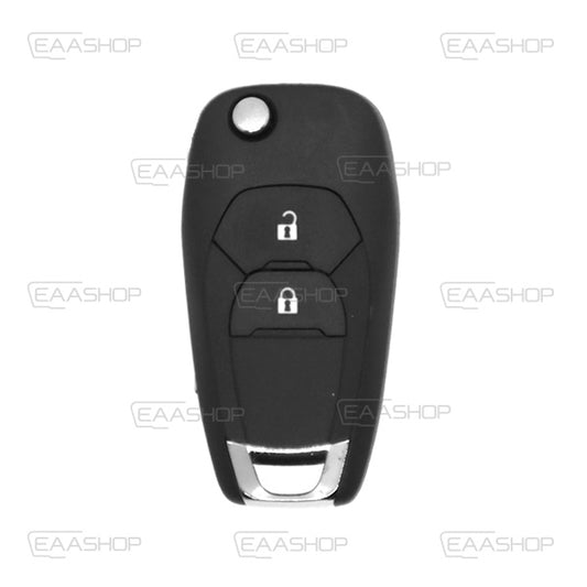 Folding Remote Control Shell Chevrolet 2 Button  - Hu100 Profile
