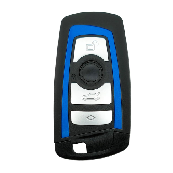 Carcasa De Mando Keyless 4 Botones Bmw Azul - Perfil Hu100R