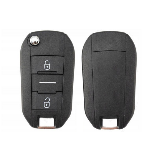 Folding Remote Control Housing Peugeot 3 Button Neutral Button - Hu83 Profile