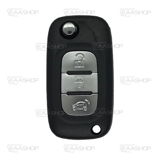 Folding Remote Control Shell Mercedes Benz 3 Button - Va2 Profile