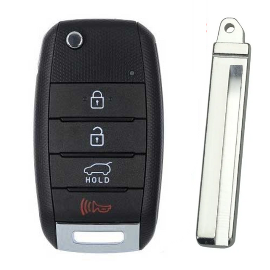 4-Button Folding Remote Control Housing for Kia/Hyundai - Profile Hyn20
