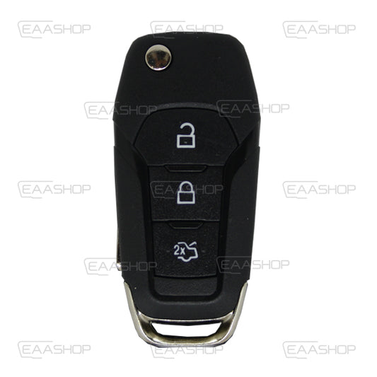 Folding Remote Control Shell Ford 3 Button  - Profile Hu101