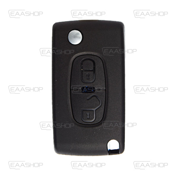  Folding Remote Control Shell Citroen / Peugeot 2 Button - Mit11R Profile