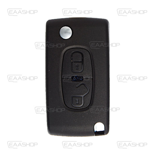  Folding Remote Control Shell Citroen / Peugeot 2 Button - Mit11R Profile