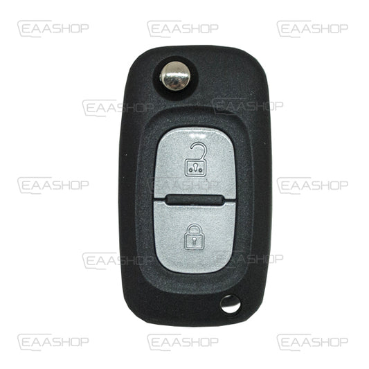 Folding Remote Control Shell Renault 2 Button - Va2 Profile