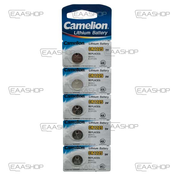 Pack 5 Cr1225 Lithium Button Batteries