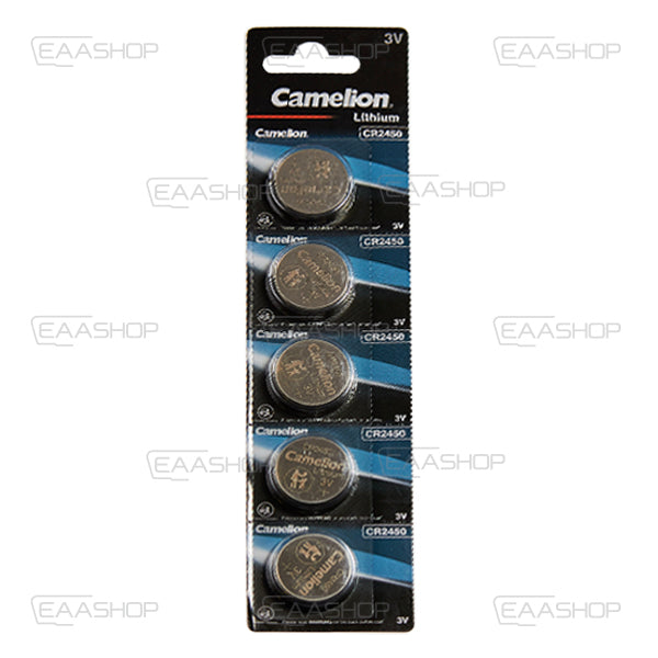 Pack 5 Pilas De Boton De Litio Cr2450