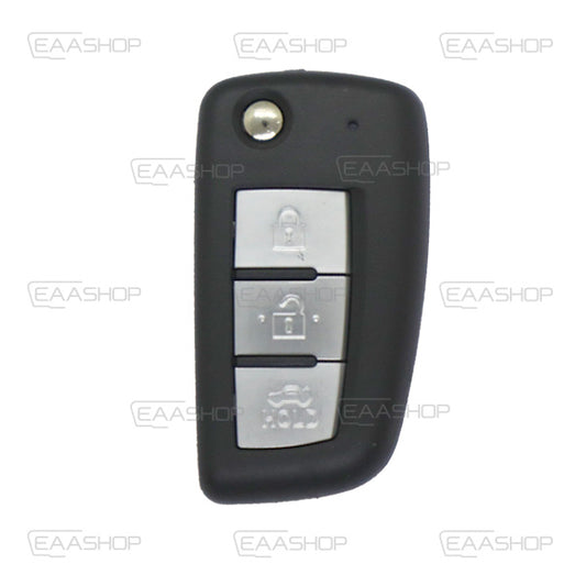 Folding Remote Control Shell Nissan 3 Button  - Nsn14 Profile