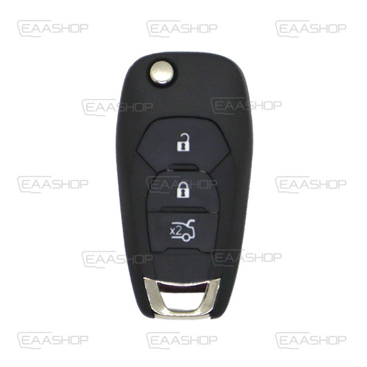 Folding Remote Control Shell Chevrolet 3 Button  - Hu100 Profile