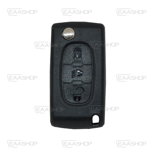 Folding Remote Control Shell 3 Buttons Peugeot Citroen Psa - Hu83 Light Profile