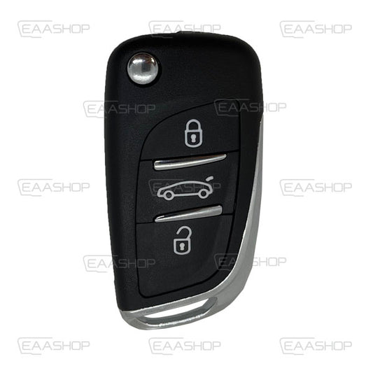 Off164 - Carcasa De Mando Citroen 3 Botones Plegable Perfil Va2