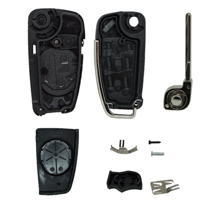 Folding Remote Control Shell Audi 3 Button  - Hu66 Profile