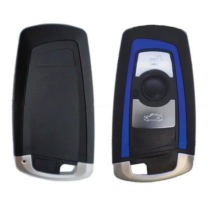 Guscio di Comando Keyless 3 Pulsanti Bmw - Profilo Hu100R Blu