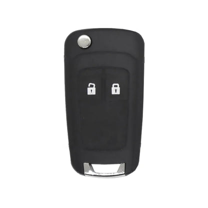 Folding Remote Control Shell Chevrolet 2 Button  - Hu100 Profile