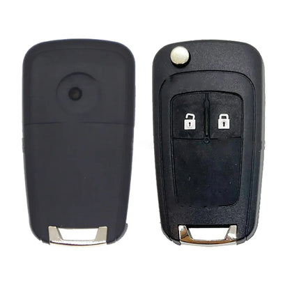 Folding Remote Control Shell Chevrolet 2 Button  - Hu100 Profile