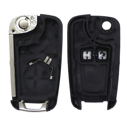 Folding Remote Control Shell Chevrolet 2 Button  - Hu100 Profile