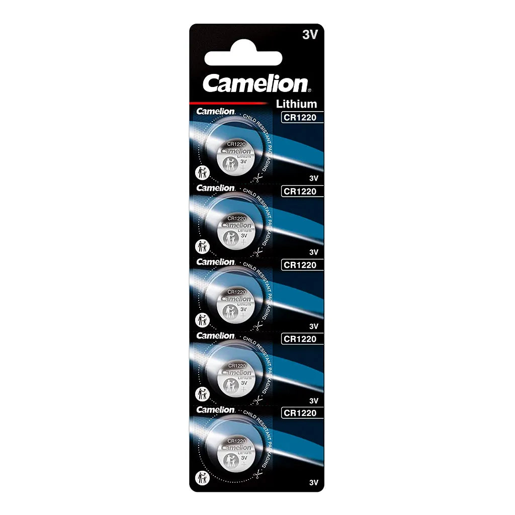 Pack 5 Piles Bouton Au Lithium Cr1220