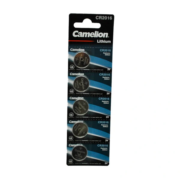 Pack 5 Cr2016 Lithium Button Batteries