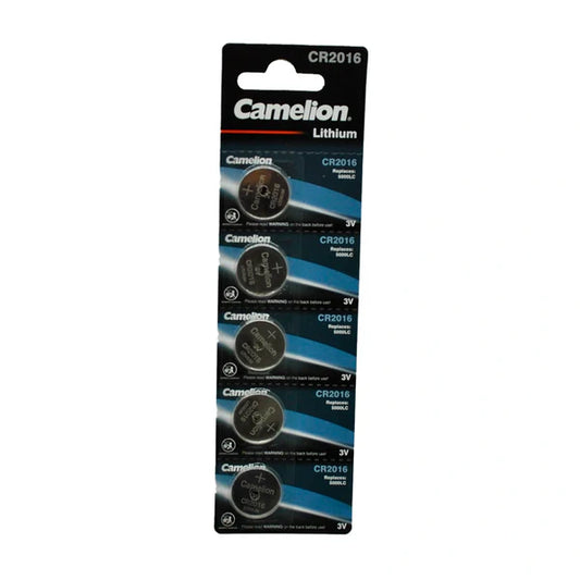 Pack 5 Cr2016 Lithium Button Batteries