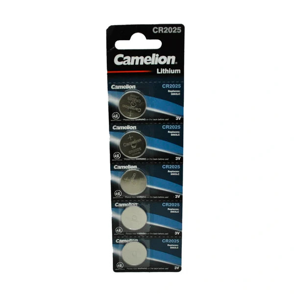Pack 5 Lithium Button Batteries Cr2025