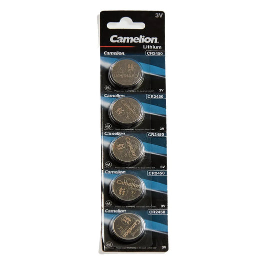 Pack 5 Pilas De Boton De Litio Cr2450