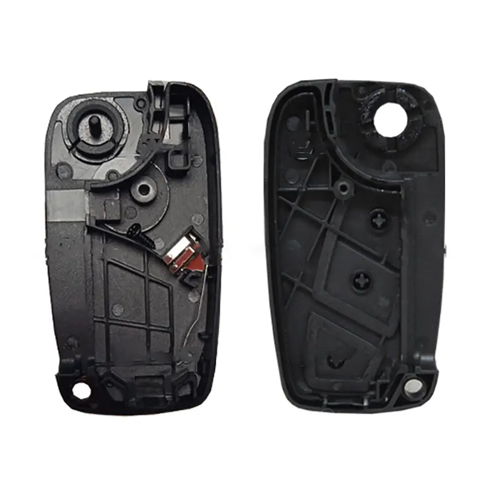 Folding Remote Control Shell Fiat 3 Button  - Sip22 Profile Black