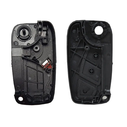 Folding Remote Control Shell Fiat 3 Button  - Sip22 Profile Black