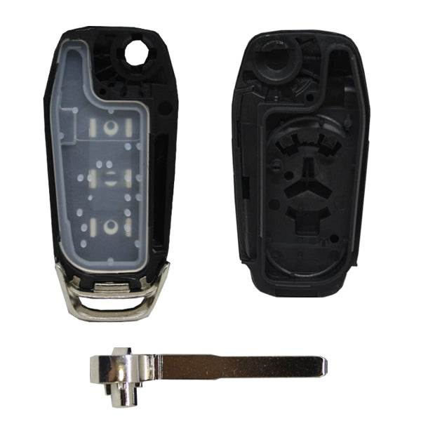 Folding Remote Control Shell Ford 3 Button  - Profile Hu101