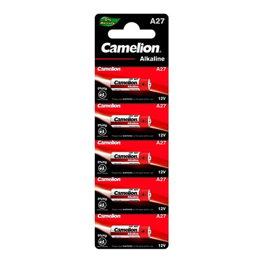 Confezione di 5 batterie alcaline Lr27A 12V