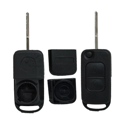 Folding Remote Control Shell Mercedes Benz 2 Button - Hu64 Profile