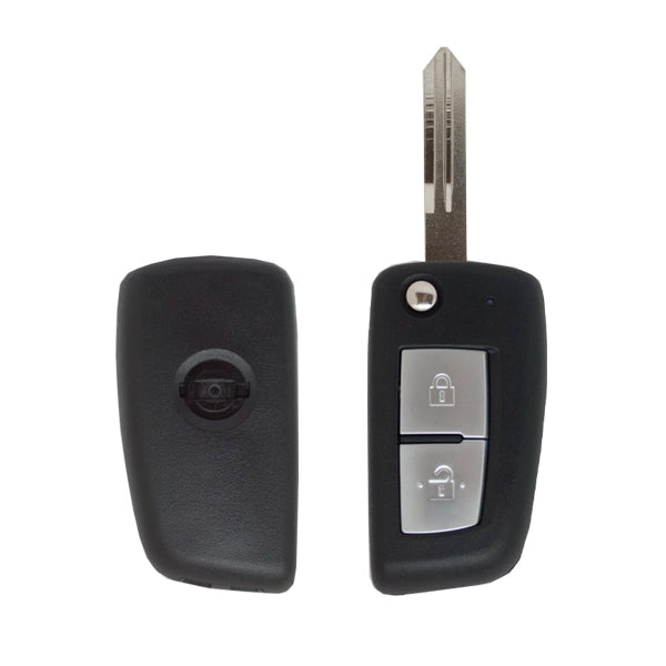 Folding Remote Control Shell Nissan 2 Button  - Nsn14 Profile