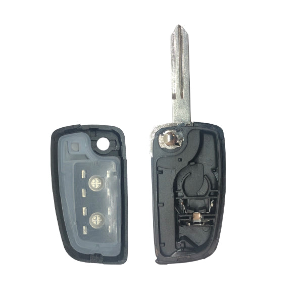 Folding Remote Control Shell Nissan 2 Button  - Nsn14 Profile