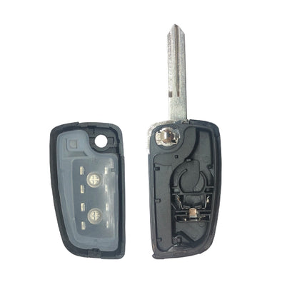 Folding Remote Control Shell Nissan 2 Button  - Nsn14 Profile
