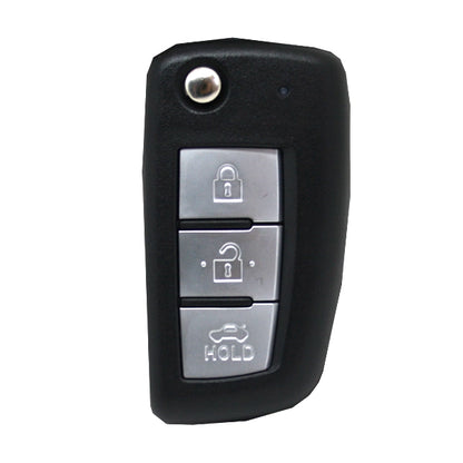 Folding Remote Control Shell Nissan 3 Button  - Nsn14 Profile