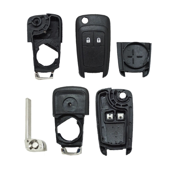 Folding Remote Control Shell Opel 2 Button - Hu100 Profile