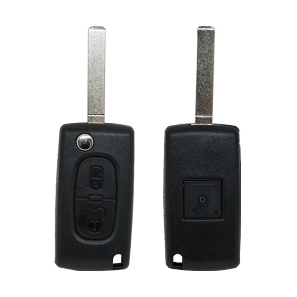 Folding Remote Control Shell 2 Buttons Citroen Peugeot Fiat Psa - Va2 Profile